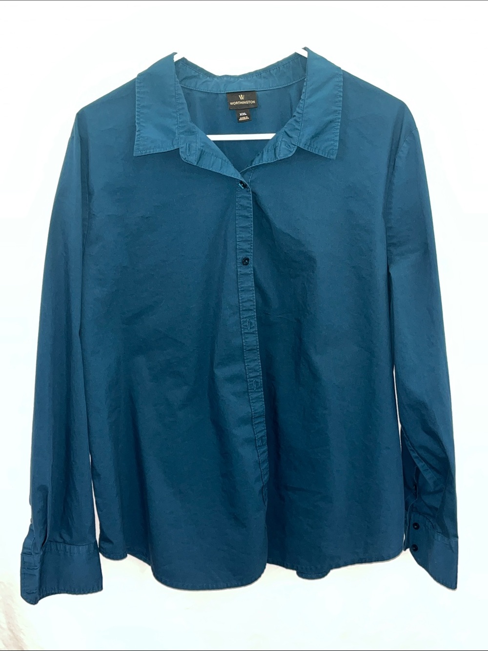 Worthington Teal Button-Down Shirt